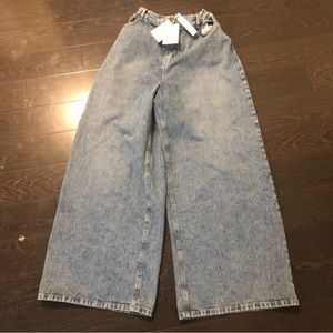 The Frankie Shop Light Blue Wide Leg Jeans